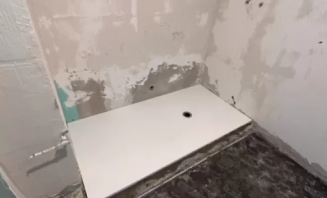 Pose du receveur de douche